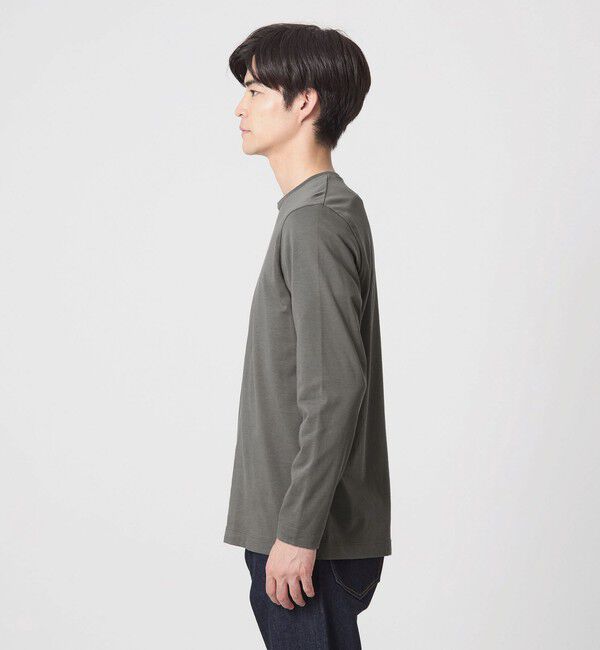UNITED ARROWS green label relaxing「LONG FIBER COTTON クリア クルーネック 長袖 Tシャツ」|Tシャツ・カットソー|