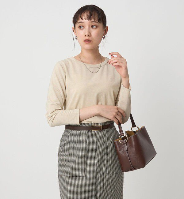 UNITED ARROWS green label relaxing「テンジク ラメ   ロングスリーブ カットソー」|Tシャツ・カットソー|