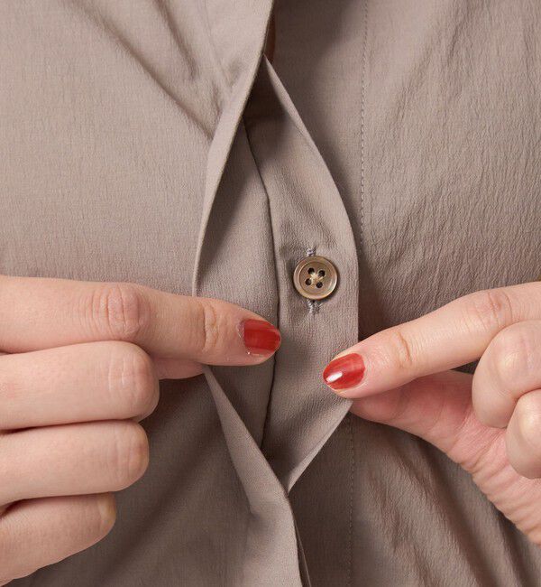 UNITED ARROWS green label relaxing「ウエスト ギャザー ハオリ ロングスリーブ シャツ」|シャツ・ブラウス|