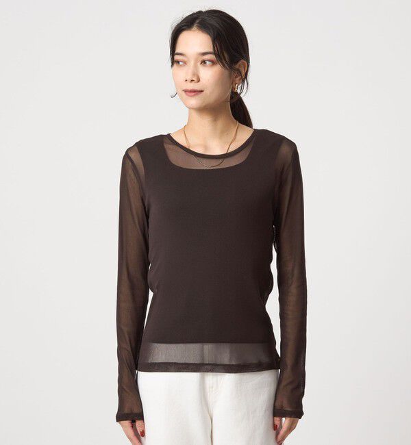 UNITED ARROWS green label relaxing「チュール クルーネック プルオーバー」|Tシャツ・カットソー|