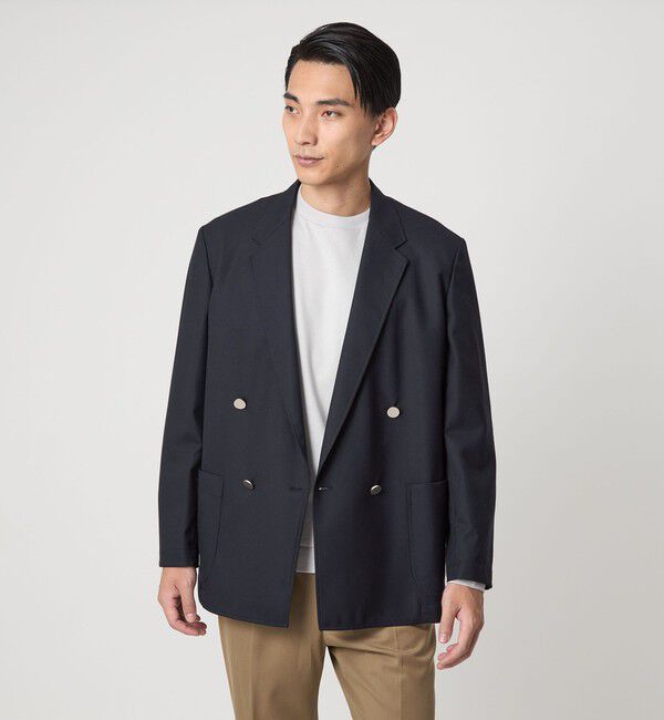 UNITED ARROWS green label relaxing「アムンゼン ダブルブレスト 4B 01 ジャケット」|テーラードジャケット|NAVY