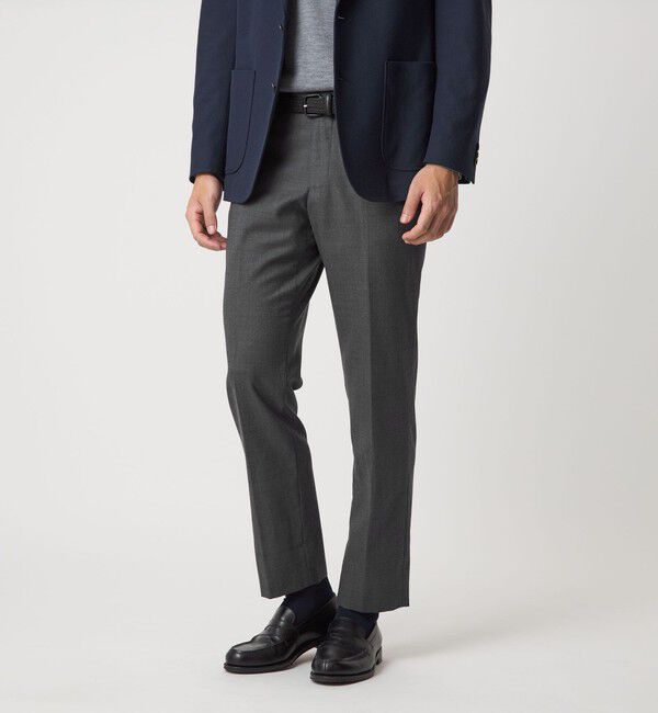 UNITED ARROWS green label relaxing「TW サキソニー アジャスター スリム スラックス -ウォッシャブル・ストレッチ-」|スラックス|MD.GRAY