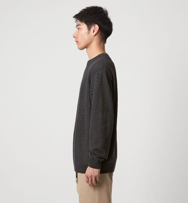 UNITED ARROWS green label relaxing「メッシュ レイヤード クルーネック ニット」|ニット・セーター|
