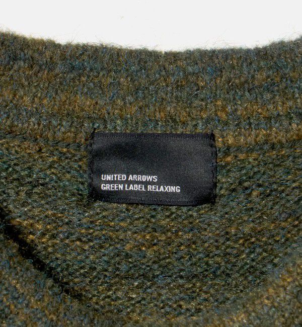 UNITED ARROWS green label relaxing「【WEB限定】＜GLR or＞カスリ風 クルーネック カーディガン」|カーディガン|