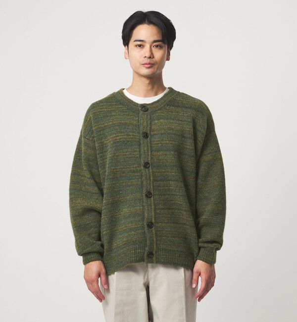 UNITED ARROWS green label relaxing「【WEB限定】＜GLR or＞カスリ風 クルーネック カーディガン」|カーディガン|