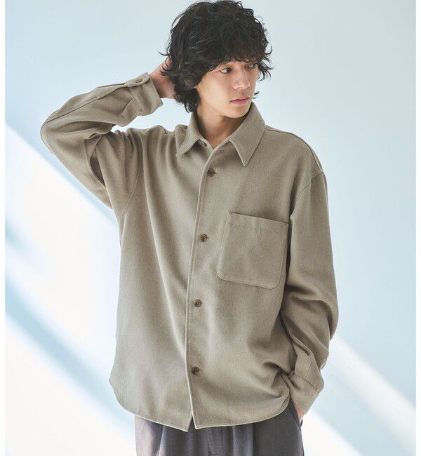 UNITED ARROWS green label relaxing「ツイードライク CPO ジャケット」|シャツ・ブラウス|BEIGE