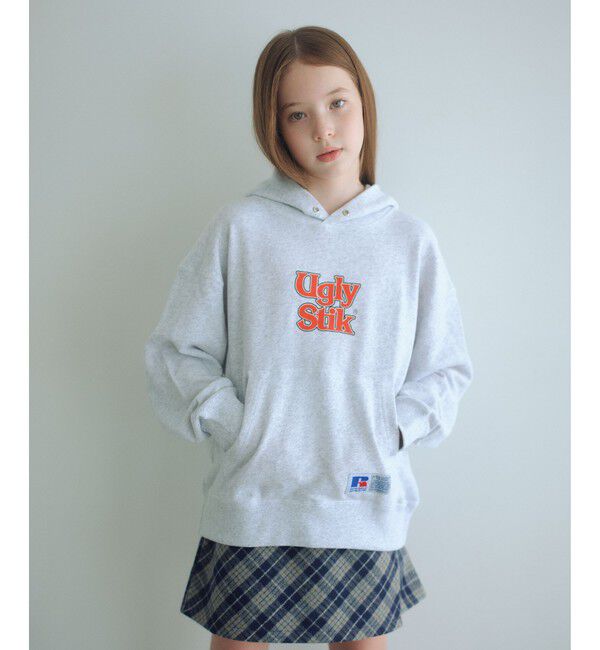 UNITED ARROWS green label relaxing「【別注】＜RUSSELL ATHLETIC＞アグリースティック フーディー / パーカー / キッズ  140cm-150cm」|パーカー|LT.GRAY