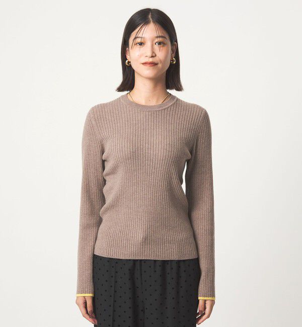 UNITED ARROWS green label relaxing「【WEB限定】＜at ease＞ソデサキ バイカラー プルオーバー ニット ウォッシャブル」|ニット・セーター|