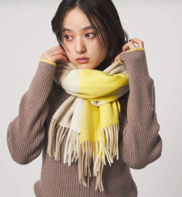 UNITED ARROWS green label relaxing「【WEB限定】＜at ease＞ソデサキ バイカラー プルオーバー ニット ウォッシャブル」|ニット・セーター|