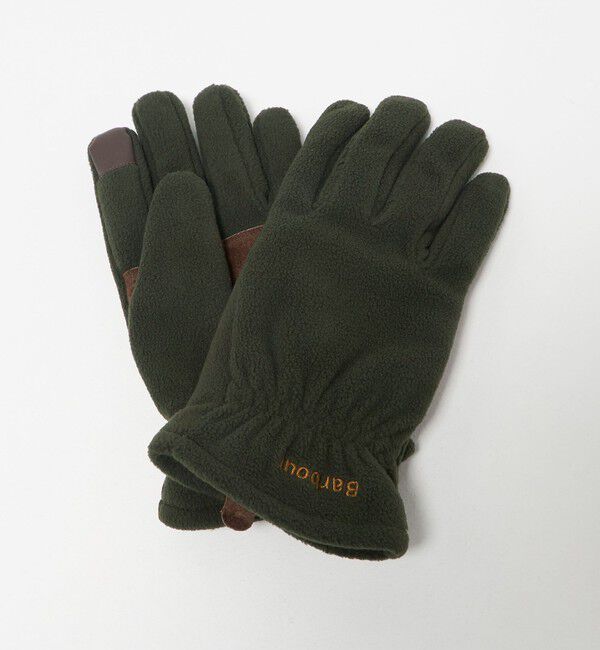UNITED ARROWS green label relaxing「＜Barbour＞フリース グローブ -タッチスクリーン-」|手袋|OLIVE