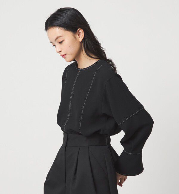 EMMEL REFINES「＜EMMEL REFINES＞EM ステッチ2WAY ジップ ブラウス」|シャツ・ブラウス|