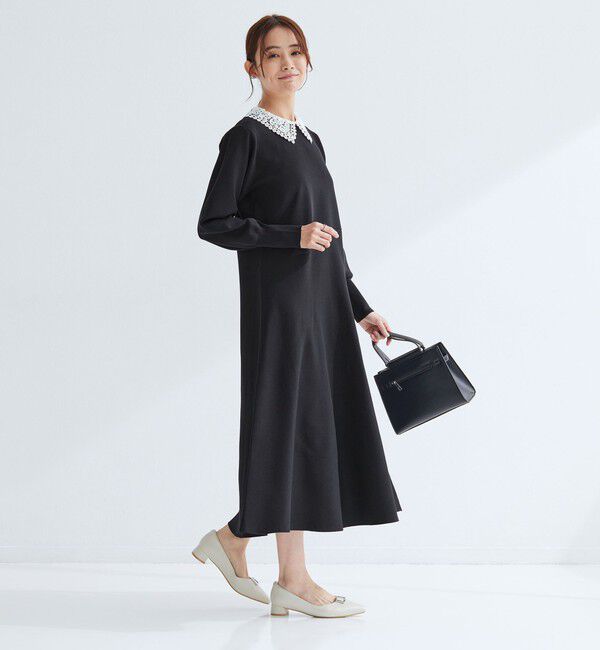 UNITED ARROWS green label relaxing「エリレース 2WAY ニット ワンピース ウォッシャブル」|ワンピース|