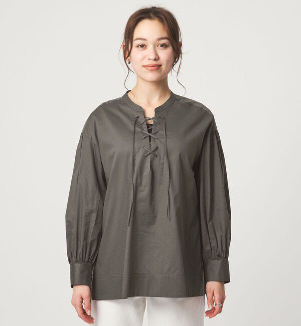 UNITED ARROWS green label relaxing「レースアップ ブラウス」|シャツ・ブラウス|