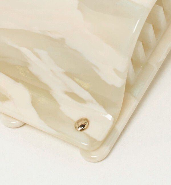 UNITED ARROWS green label relaxing「【WEB限定】スクエアマーブル ヘアクリップ」|ヘアバンド|