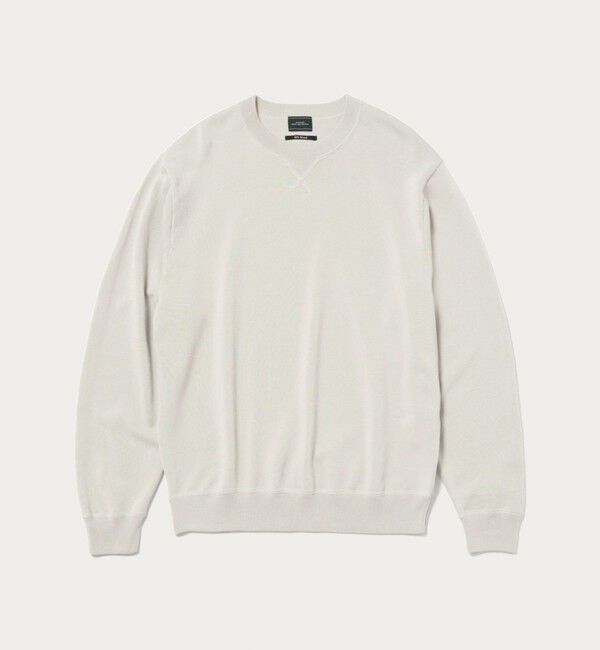 UNITED ARROWS green label relaxing「コットン シルク ミックス インレイ クルーネック ニット」|ニット・セーター|