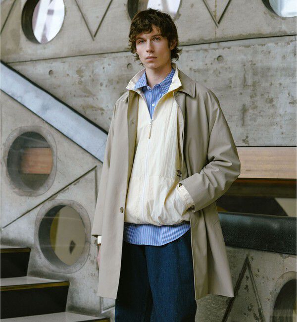 UNITED ARROWS green label relaxing「ナイロンオックス ステンカラーコート ‐撥水‐」|ステンカラーコート|BEIGE