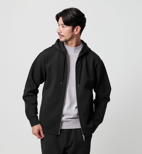 BEAUTY&YOUTH UNITED ARROWS「【WEB限定 WARDROBE SMART】ダブルニット ジップパーカー/セットアップ対応」|パーカー|