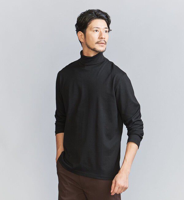BEAUTY&YOUTH UNITED ARROWS「【WEB限定 WARDROBE SMART】 クリア ガスコットン タートルネック カットソー【抗菌・防臭】」|Tシャツ・カットソー|