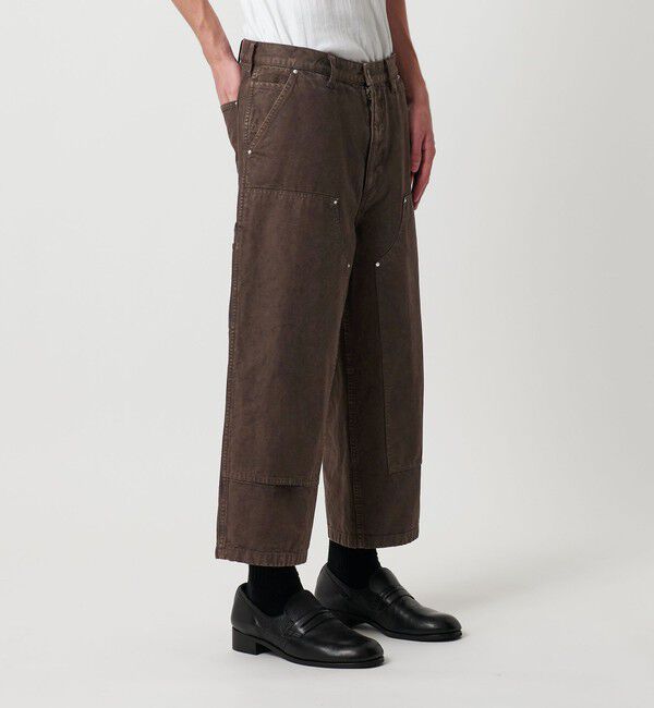 MONKEY TIME「ガーメントダイ ダック ダブルニー アンクル パンツ」|チノ|