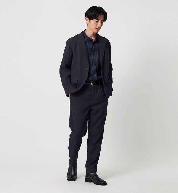 BEAUTY&YOUTH UNITED ARROWS「トリコチン ポリエステル 1プリーツ テーパードパンツ NO.5 セットアップ対応」|チノ|