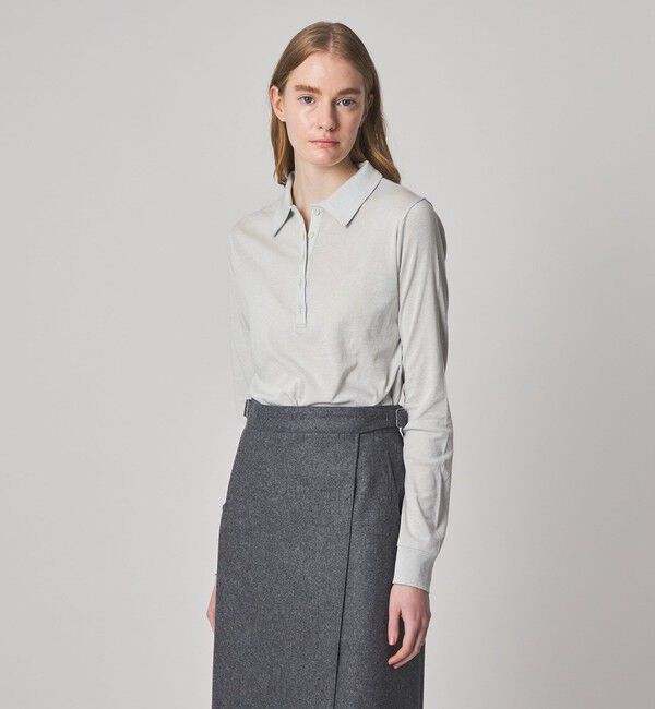 STEVEN ALAN「＜Steven Alan＞ラメ ジャージー ポロカットソー」|Tシャツ・カットソー|OFF WHITE