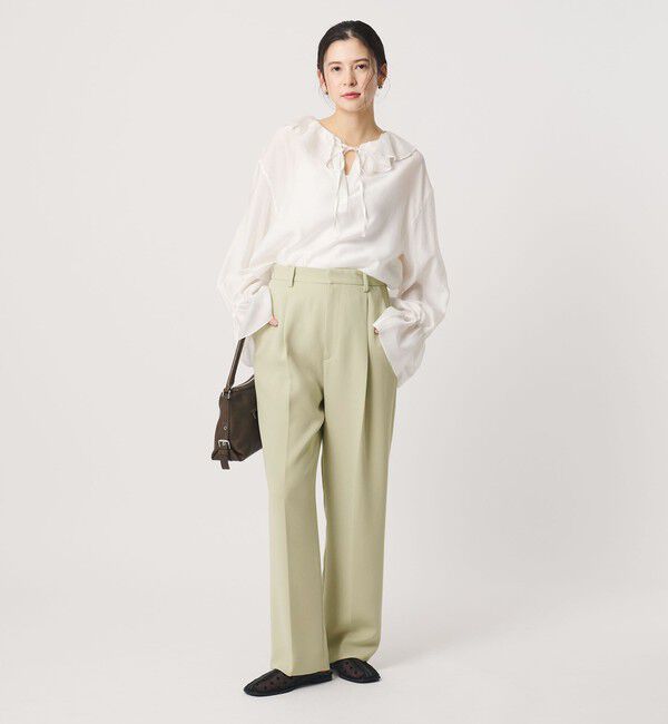 BEAUTY&YOUTH UNITED ARROWS「タックワイドストレートパンツ ウォッシャブル」|スラックス|