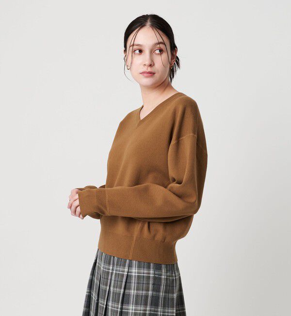 BEAUTY&YOUTH UNITED ARROWS「ソフトコットン Vネック スムース ニットプルオーバー ウォッシャブル」|ニット・セーター|