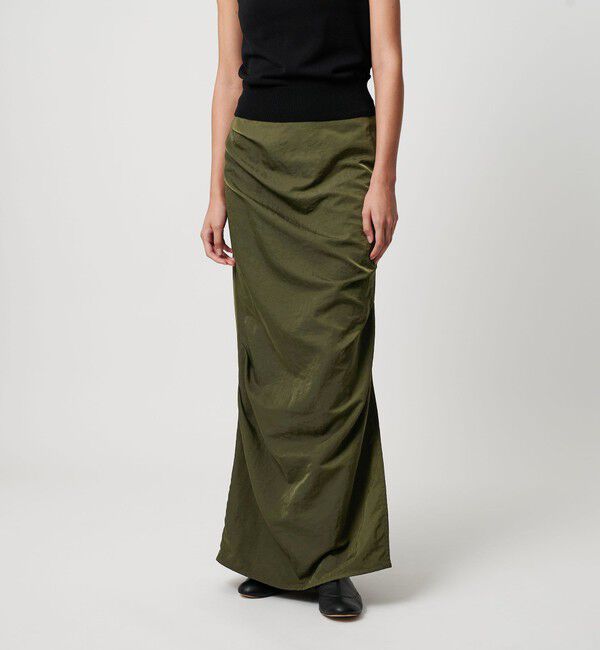 ATTISESSION「＜ATTISESSION＞ナイロン ドレープ ロング スカート」|スカート|