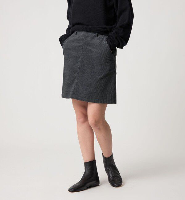 STEVEN ALAN「＜Steven Alan＞コーデュロイ ミニ スカート」|スカート|DK.GRAY