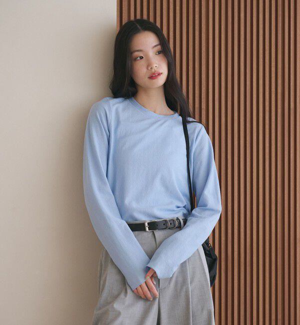 BEAUTY&YOUTH UNITED ARROWS「コットンポリエステル ラメロングスリーブカットソー」|Tシャツ・カットソー|LT.BLUE