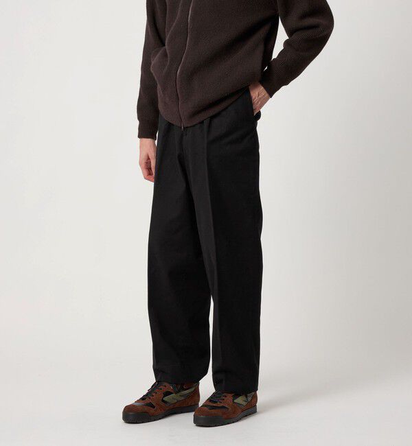 STEVEN ALAN「＜Steven Alan＞ ブラッシュド コットン アウト ワンプリーツ スラックス」|チノ|