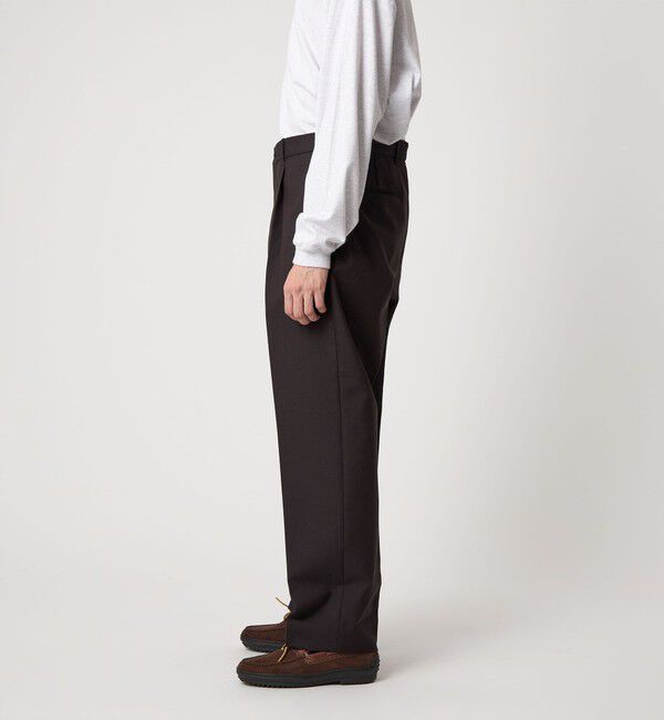 STEVEN ALAN「＜Steven Alan＞ ウール オックスフォード アウト ワンプリーツ スラックス」|スラックス|