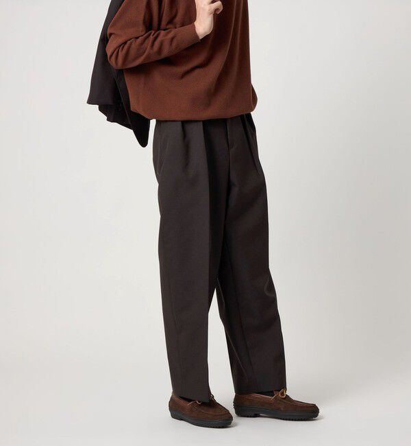 STEVEN ALAN「＜Steven Alan＞ ウール オックスフォード イン ツープリーツ ドレス トラウザーズ」|スラックス|