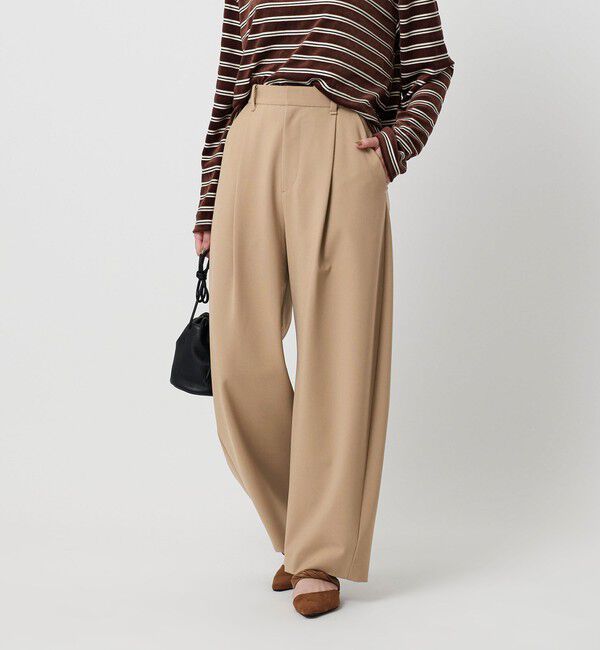 BEAUTY&YOUTH UNITED ARROWS「ポリエステルブレンド カーブパンツ」|スラックス|