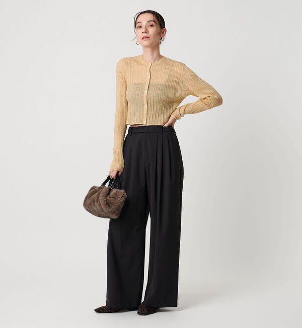 BEAUTY&YOUTH UNITED ARROWS「アルパカブレンド ランダムリブカーディガン」|カーディガン|