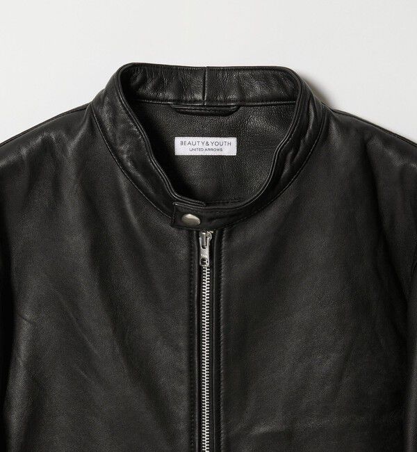 BEAUTY&YOUTH UNITED ARROWS「【WEB限定 WARDROBE SMART】 シープ シングル ライダースジャケット」|ライダースジャケット|