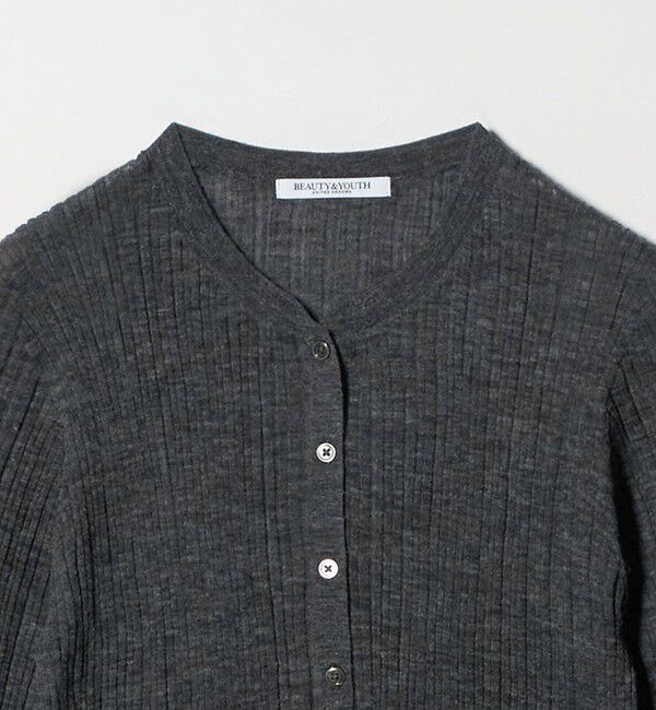 BEAUTY&YOUTH UNITED ARROWS「アルパカブレンド ランダムリブ ヘンリーネックプルオーバー」|ニット・セーター|