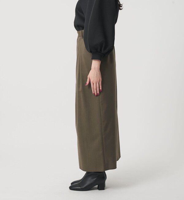 BEAUTY&YOUTH UNITED ARROWS「毛ブレンド タックロングスカート 防シワ ウォッシャブル」|スカート|