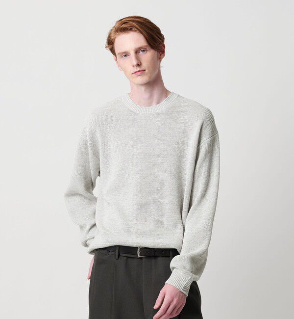 BEAUTY&YOUTH UNITED ARROWS「ドロップ ミラノ ミックス クルーネック ニット」|ニット・セーター|