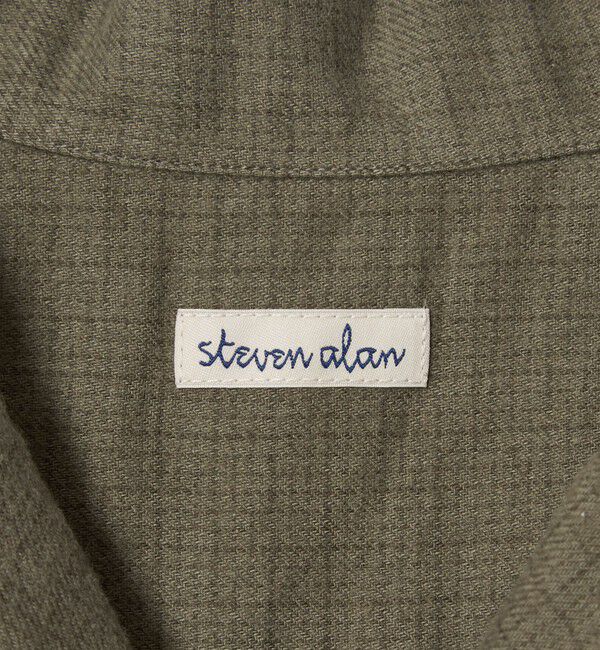 STEVEN ALAN「＜Steven Alan＞ ネル マイクロチェック オープンカラー シャツ BOX」|シャツ・ブラウス|