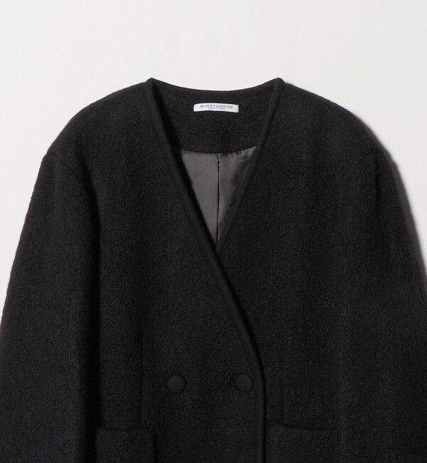 BEAUTY&YOUTH UNITED ARROWS「シャギー ノーカラージャケットコート」|ノーカラージャケット|