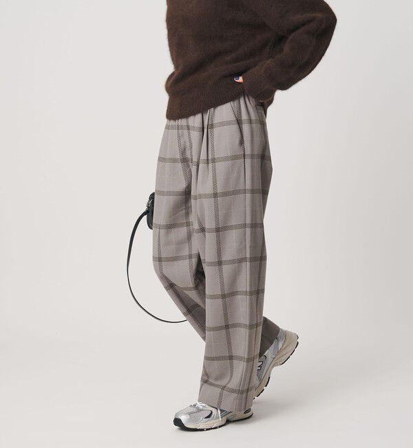 BEAUTY&YOUTH UNITED ARROWS「【WEB限定】裏起毛ウィンドウペン タックワイドパンツ ウォッシャブル」|その他|