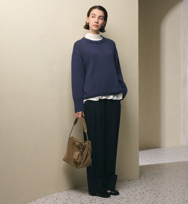 BEAUTY&YOUTH UNITED ARROWS「ポリエステルブレンド ツイル ワイドヘムパンツ」|スラックス|