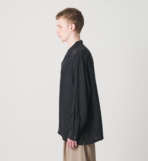 MONKEY TIME「フィブリル キュプラ ストライプ シャツ」|シャツ・ブラウス|