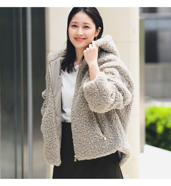 Demi-Luxe BEAMS 「【WEB限定】TATRAS / IPAMA ボア フードジャケット」|ブルゾン・スタジャン|