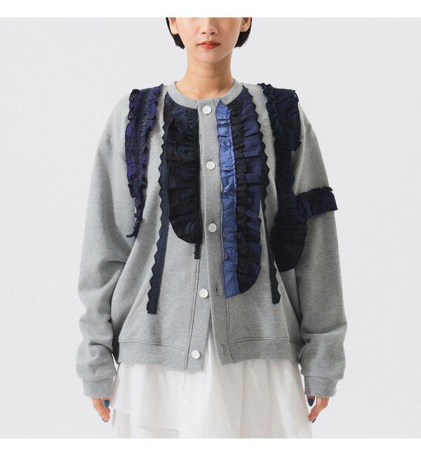 BEAMSBOY「【別注】TORI-TO / タテフリル カーディガン」|スウェット・ジャージ|