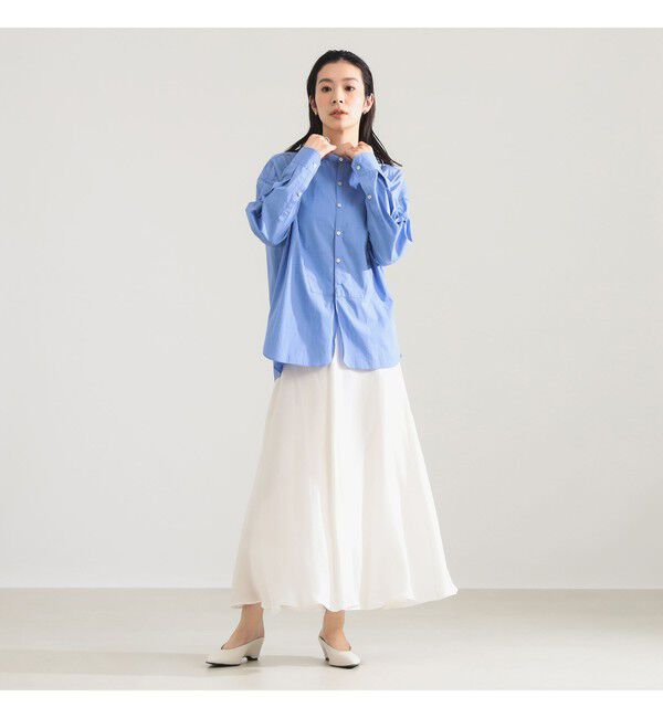 Demi-Luxe BEAMS 「TICCA / ノーカラー ビブヨーク シャツ」|シャツ・ブラウス|