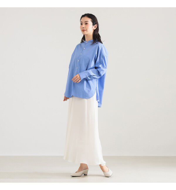 Demi-Luxe BEAMS 「TICCA / ノーカラー ビブヨーク シャツ」|シャツ・ブラウス|