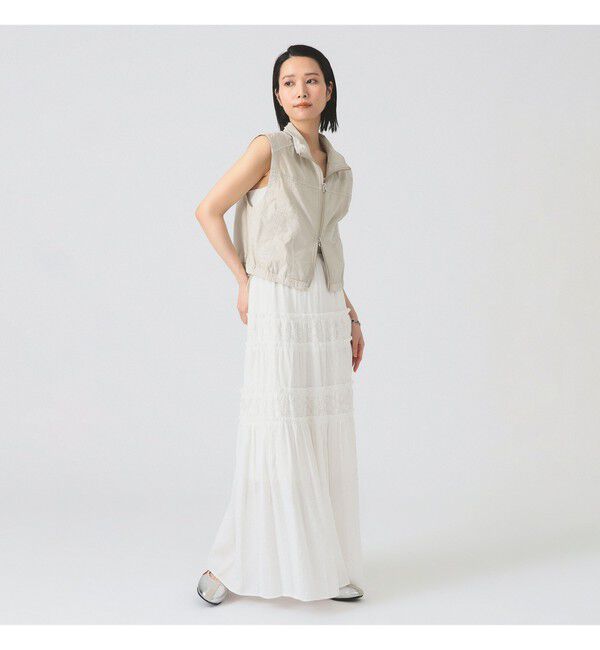 Ray BEAMS 「レース キリカエ ティアード スカート」|スカート|