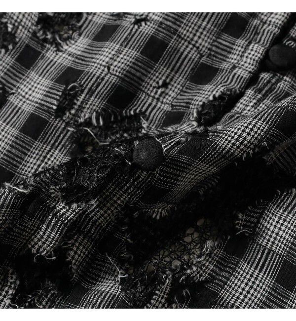 Ray BEAMS 「チェック レース ダメージ シャツ」|シャツ・ブラウス|
